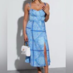 Vici Red and Cream Paisley Dress